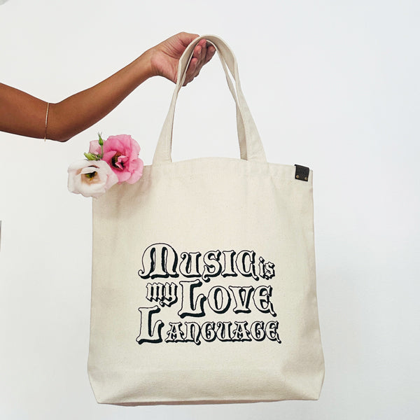 MUSIC IS MY LOVE LANGUAGE TOTE`MM