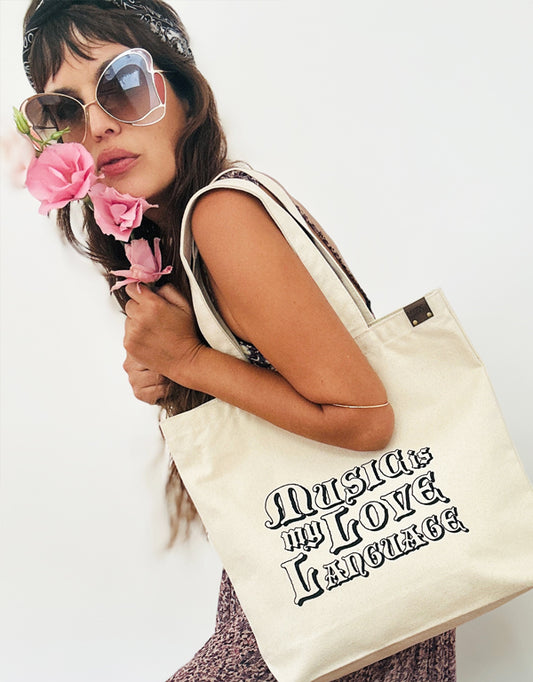 MUSIC IS MY LOVE LANGUAGE TOTE`MM