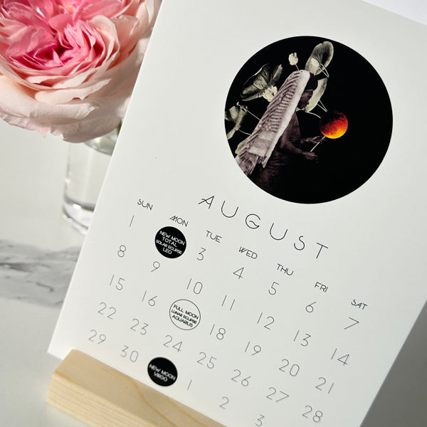 2027 MYSTIC MAMMA MOON calendar with August card 